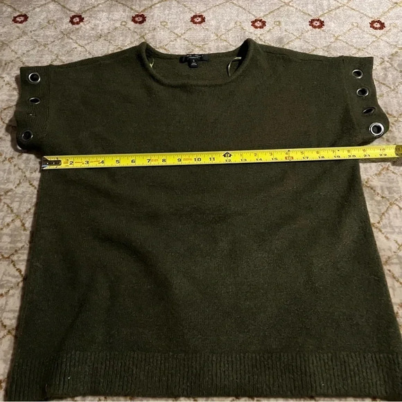 Romeo & Juliet couture Tie Lace Up Sleeves Dark Green Women’s Size Small S - Picture 5 of 6